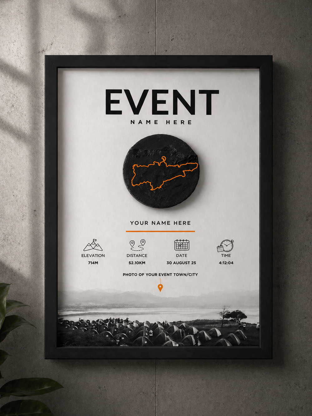 Classic Minimal personalised route frame